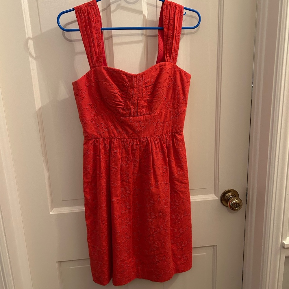 Gianni bini red eyelet dress